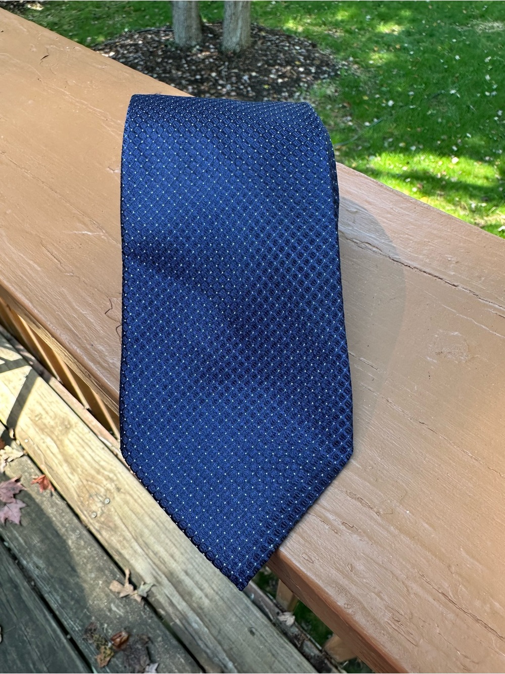 Calvin Klein silk extra long blue tie